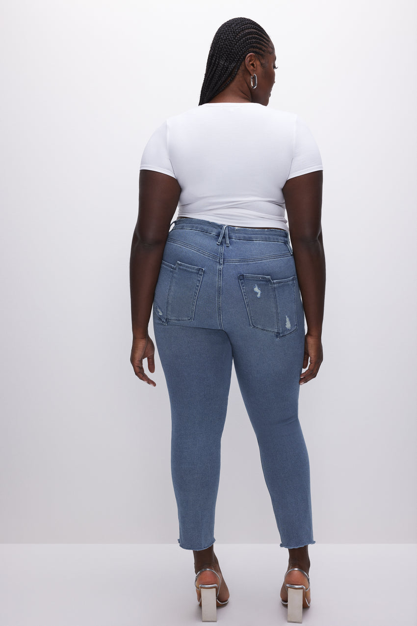 GOOD LEGS STRAIGHT JEANS | BLUE449 View 9 - model: Size 16 |