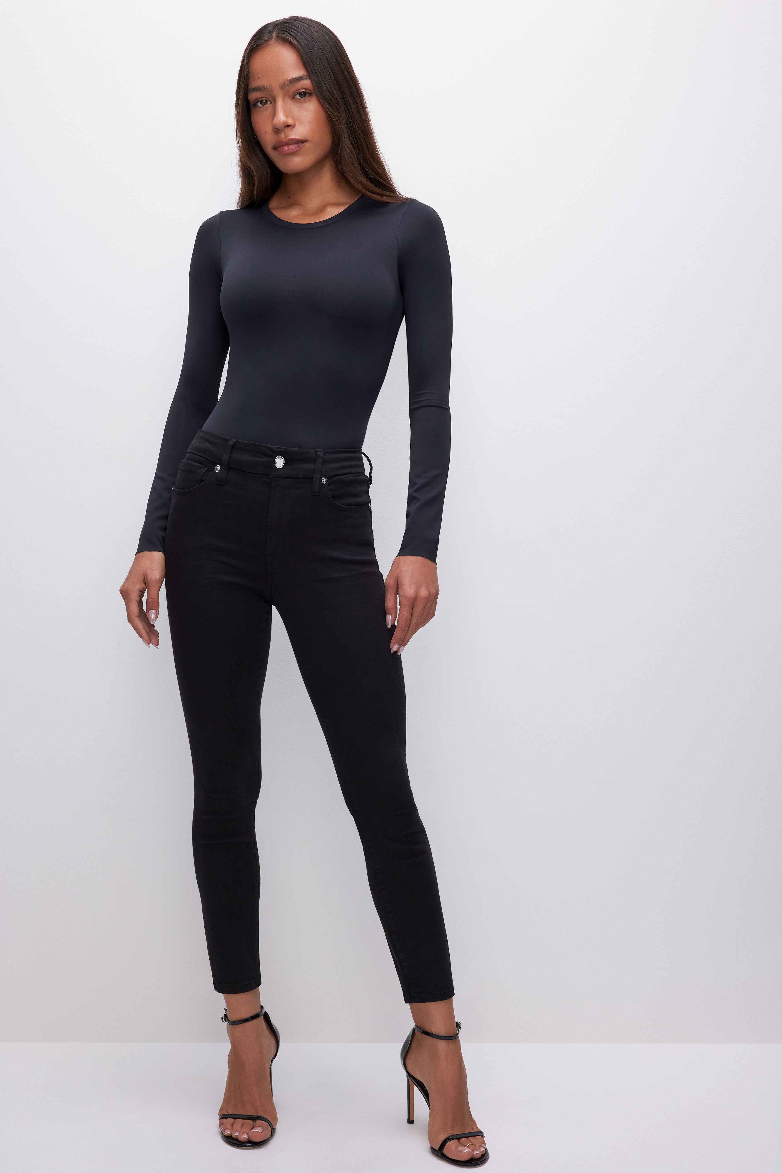 GOOD LEGS SKINNY CROPPED JEANS | BLACK001 - GOOD AMERICAN