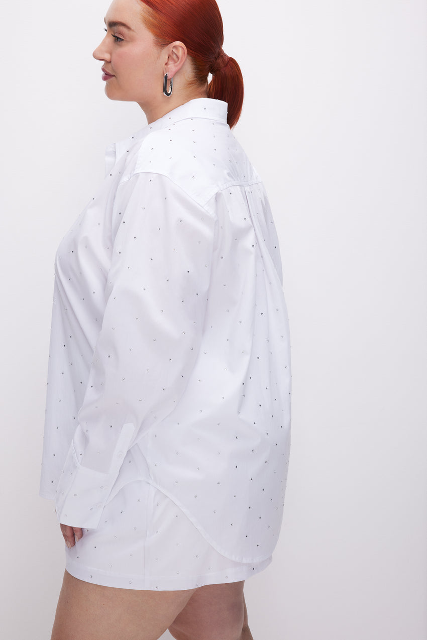 CRYSTAL GOOD SHIRT | WHITE001 View 7 - model: Size 16 |