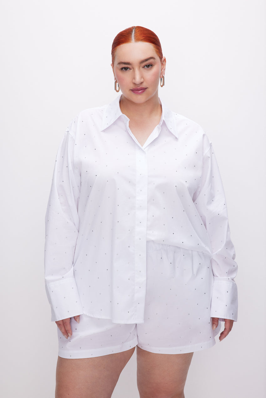 CRYSTAL GOOD SHIRT | WHITE001 View 5 - model: Size 16 |