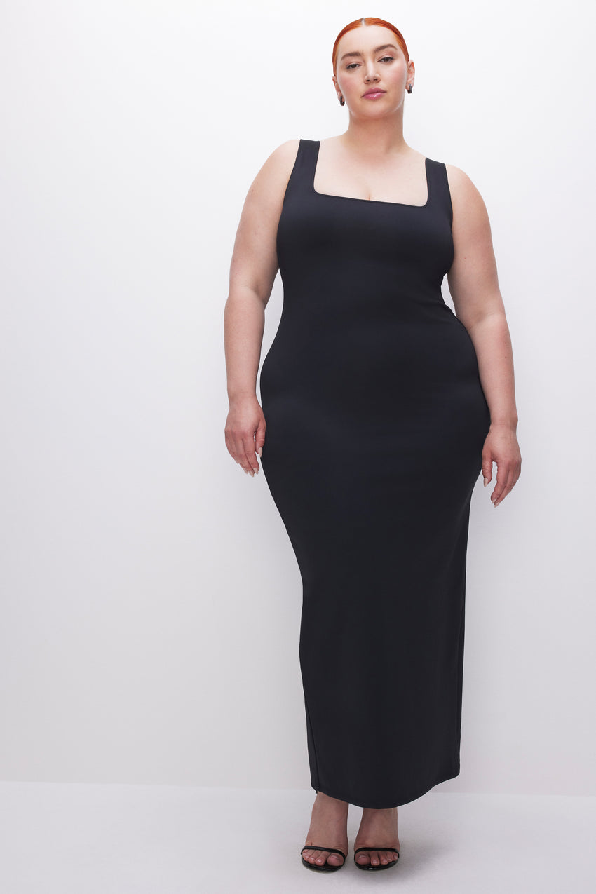 SCUBA MODERN TANK MAXI DRESS | BLACK001 View 0 - model: Size 16 |