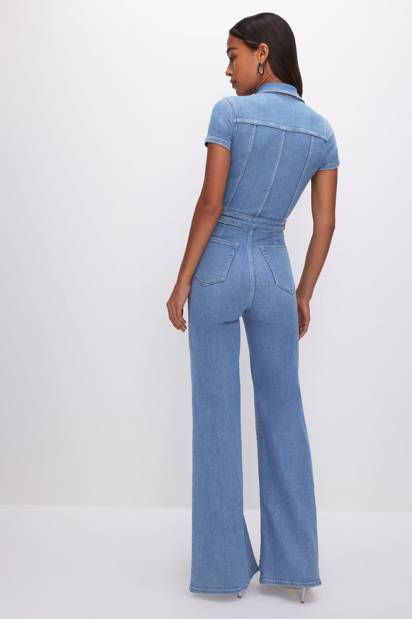 FIT FOR SUCCESS PALAZZO JUMPSUIT | BLUE274 View 3 - model: Size 0 |