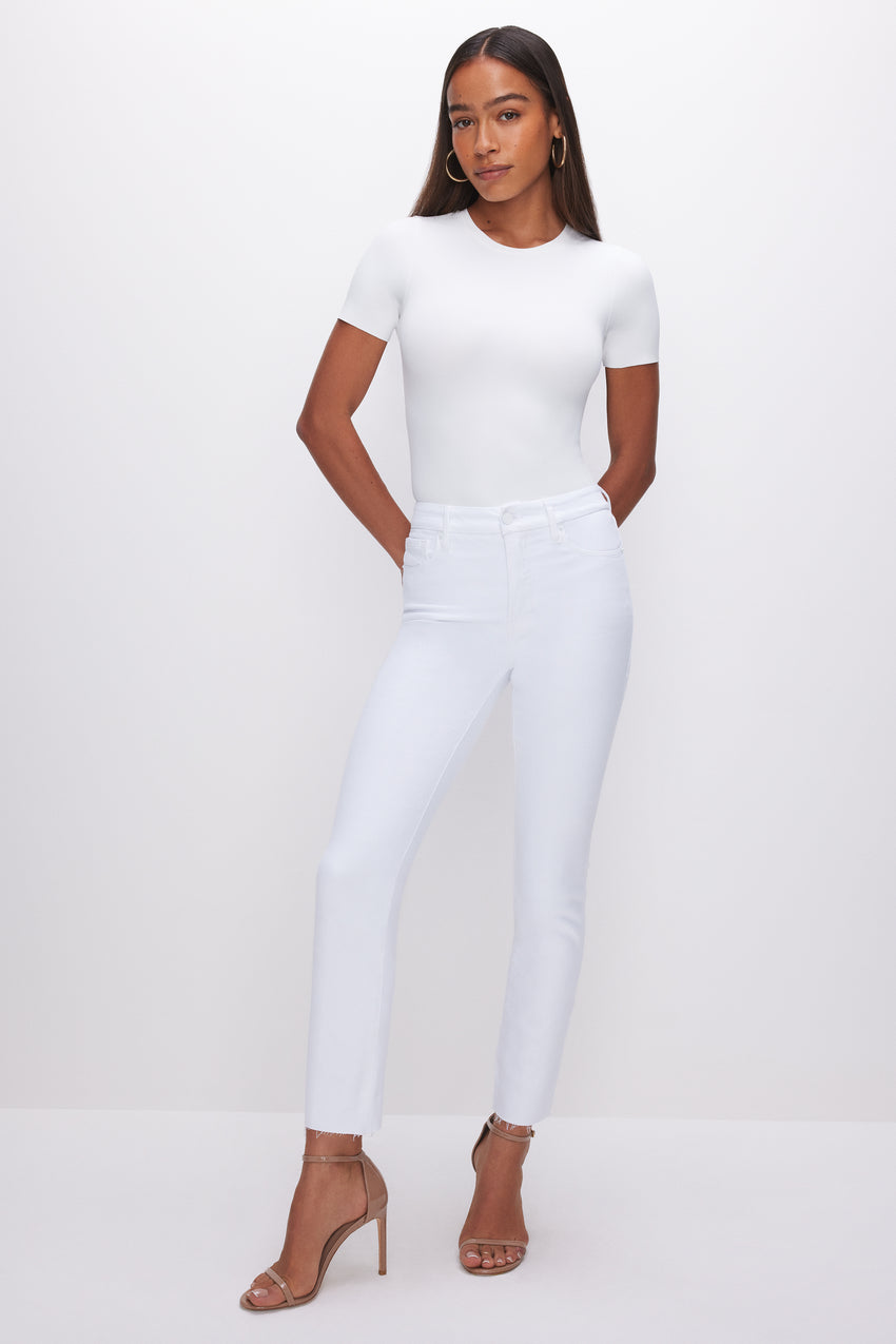 GOOD LEGS STRAIGHT JEANS | WHITE037 View 1 - model: Size 0 |