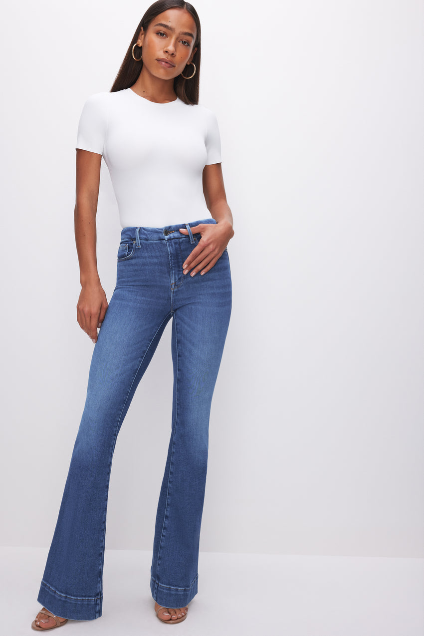 GOOD LEGS FLARE JEANS | BLUE843 - GOOD AMERICAN