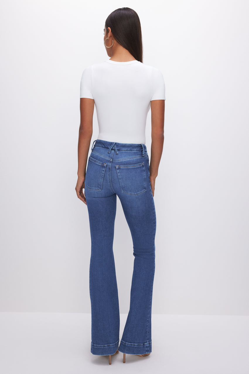 GOOD LEGS FLARE JEANS | BLUE843 - GOOD AMERICAN