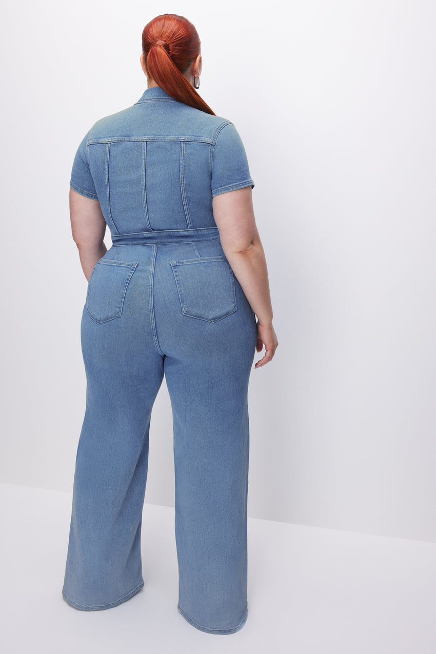 FIT FOR SUCCESS PALAZZO JUMPSUIT | BLUE274 View 8 - model: Size 16 |