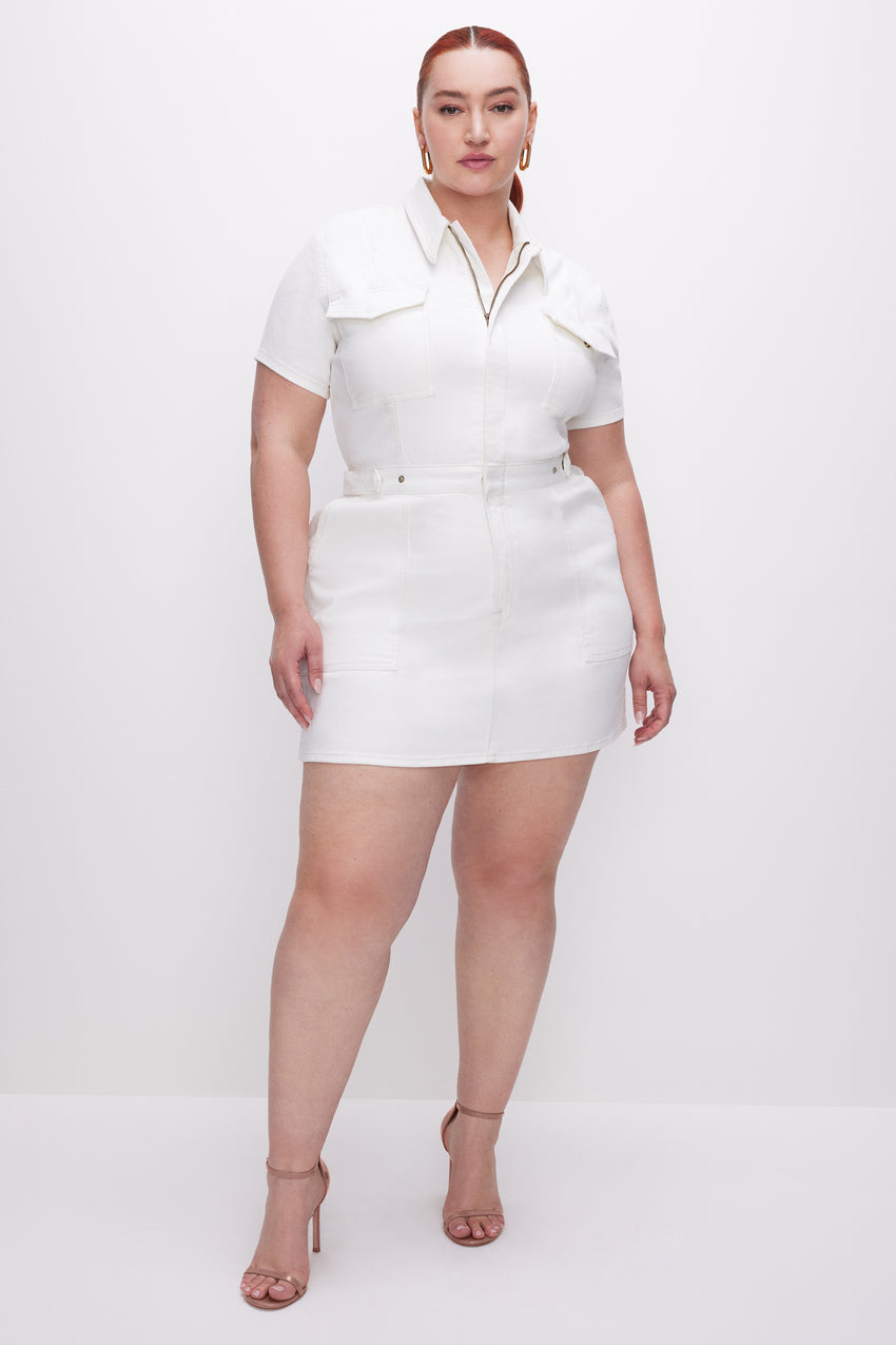FIT FOR SUCCESS MINI DRESS | WHITE001 View 5 - model: Size 16 |