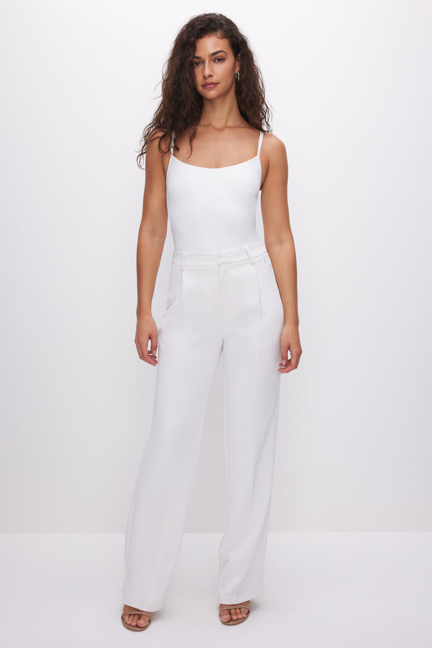 LUXE SUITING COLUMN TROUSERS | IVORY001 View 7 - model: Size 0 |