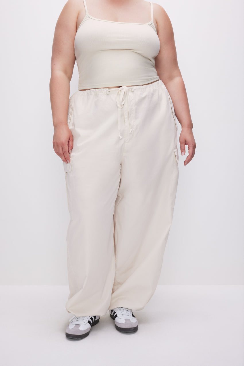 PARACHUTE PANTS  CLOUD WHITE 001 - GOOD AMERICAN