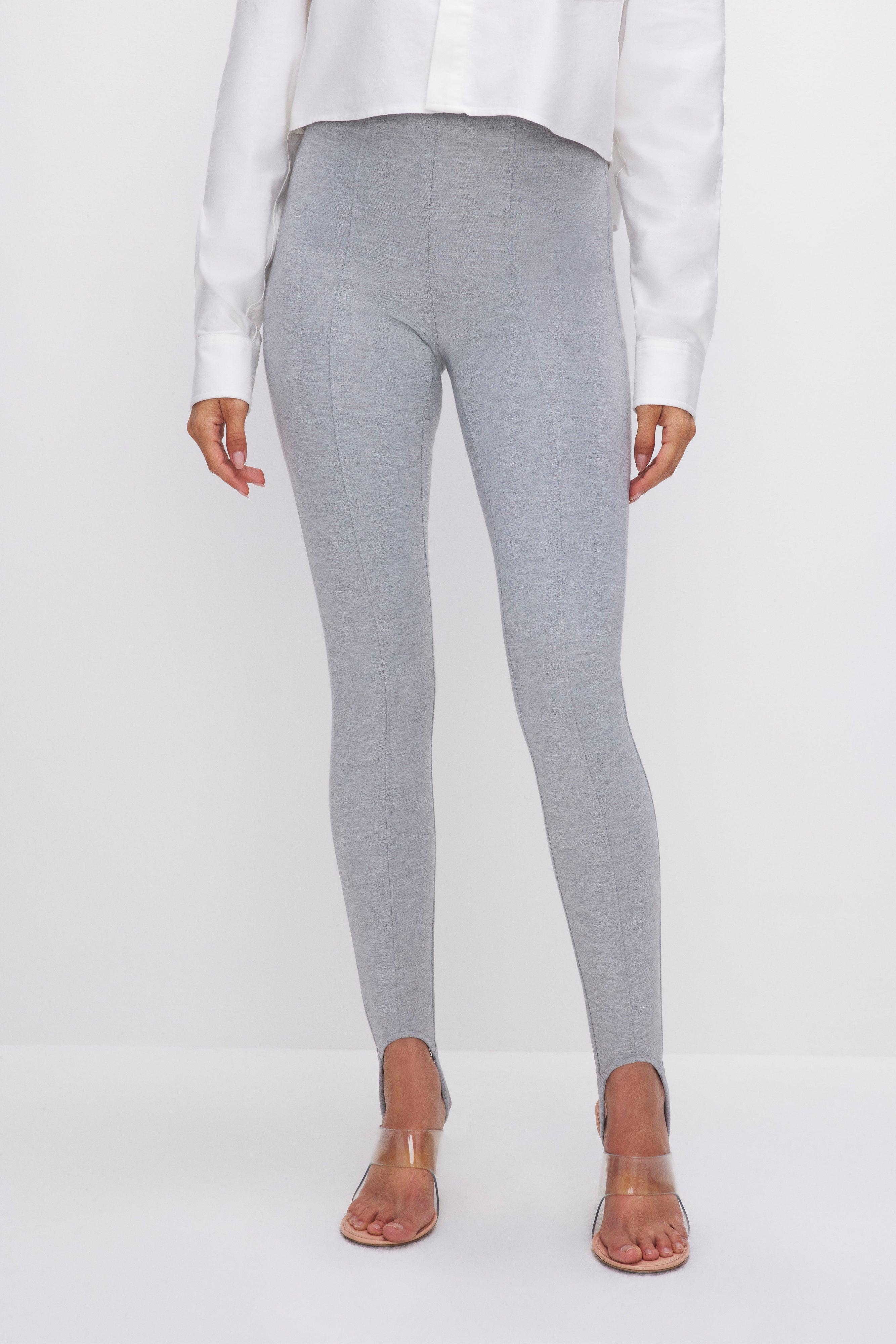 Basic Grey Jersey High Waisted Leggings