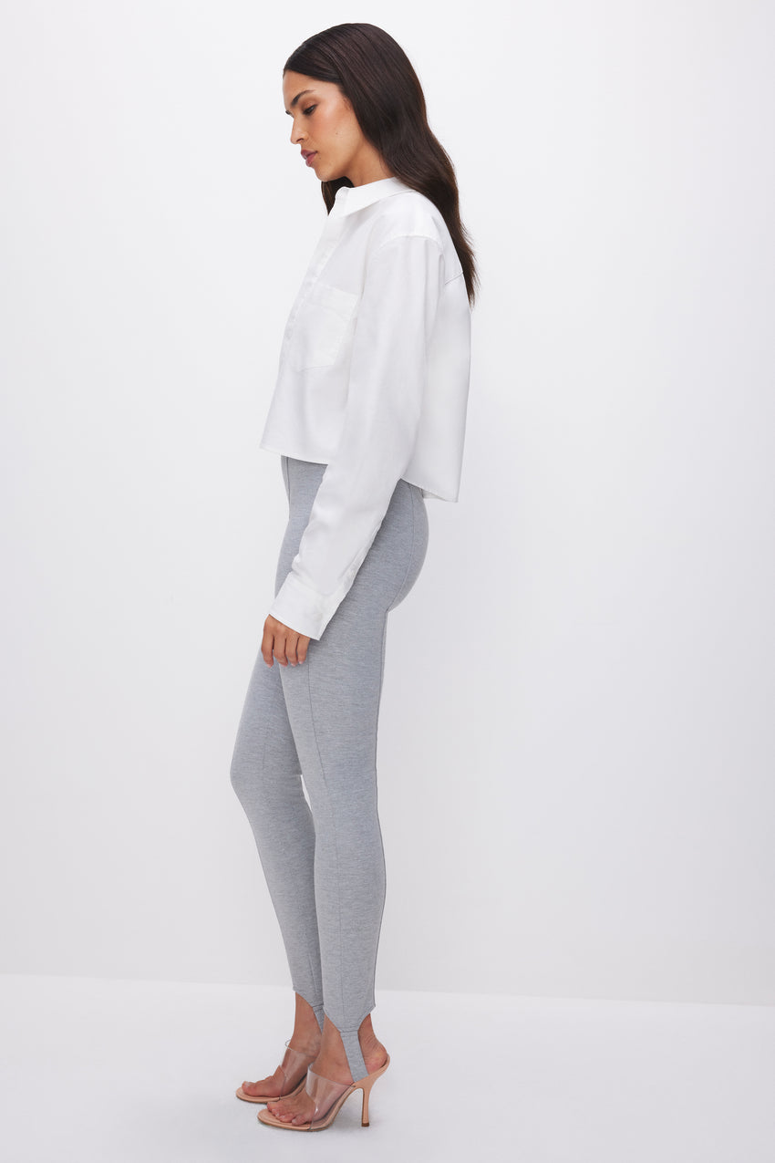 PONTE STIRRUP LEGGING | HEATHER GREY001 View 3 - model: Size 0 |