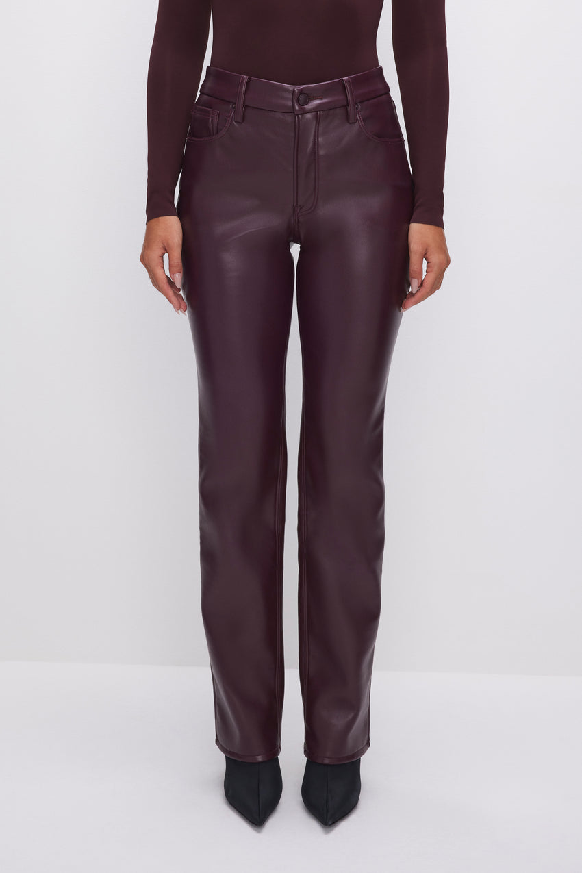 GOOD ICON FAUX LEATHER PANTS | MALBEC003 View 7 - model: Size 0 |