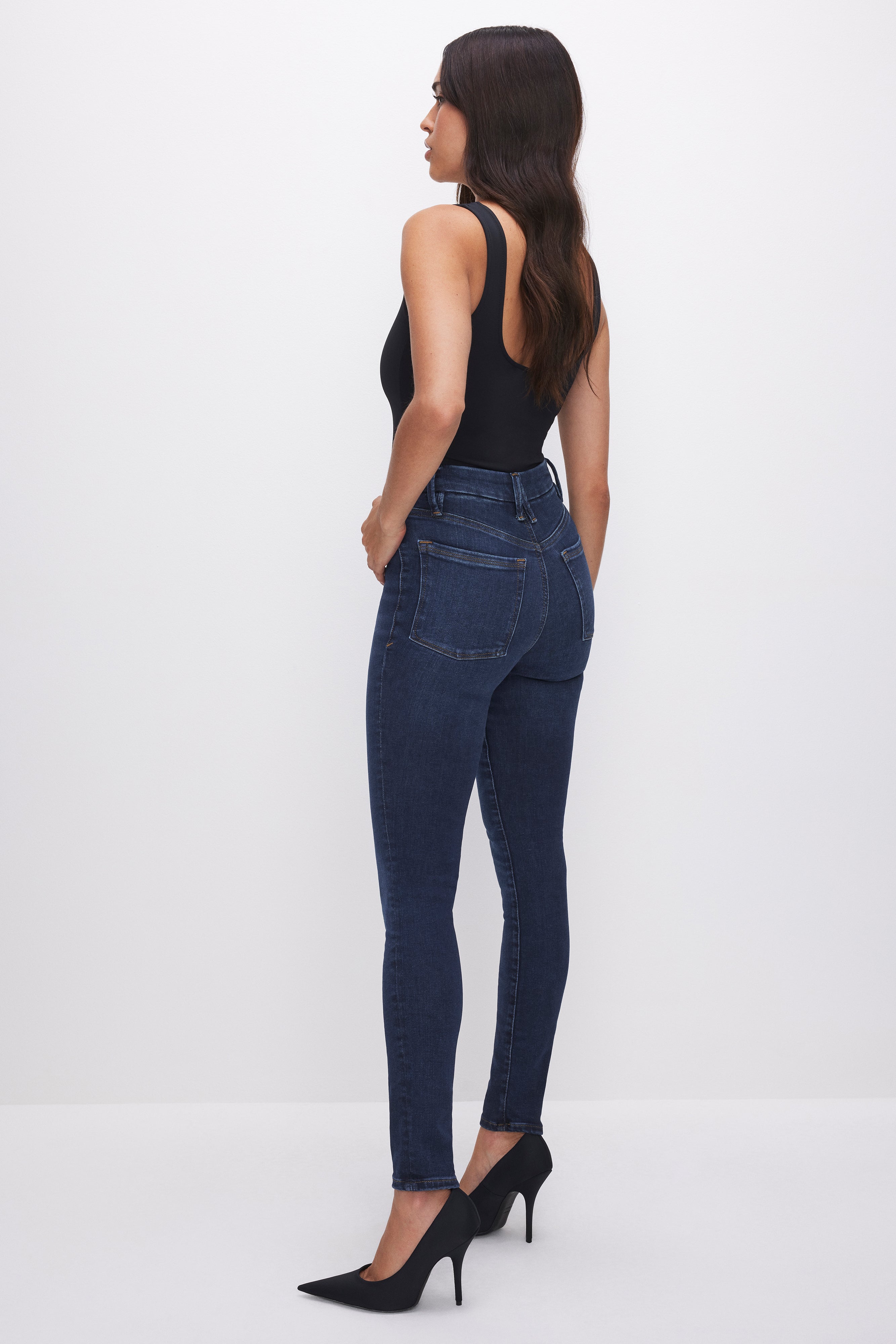 POWER STRETCH PULL-ON SKINNY JEANS | INDIGO491 - GOOD AMERICAN