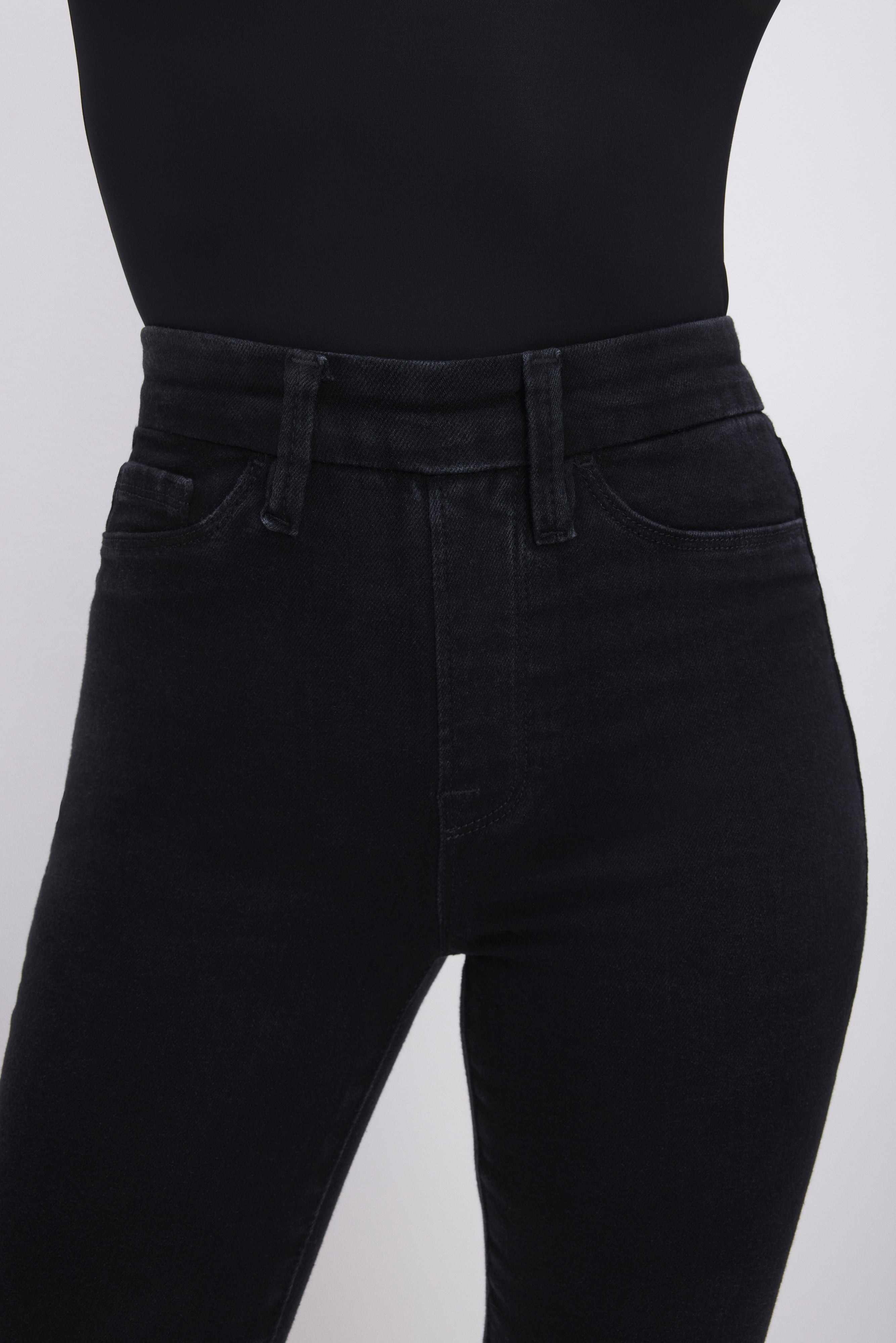 POWER STRETCH PULL-ON SKINNY JEANS | BLACK001 - GOOD AMERICAN