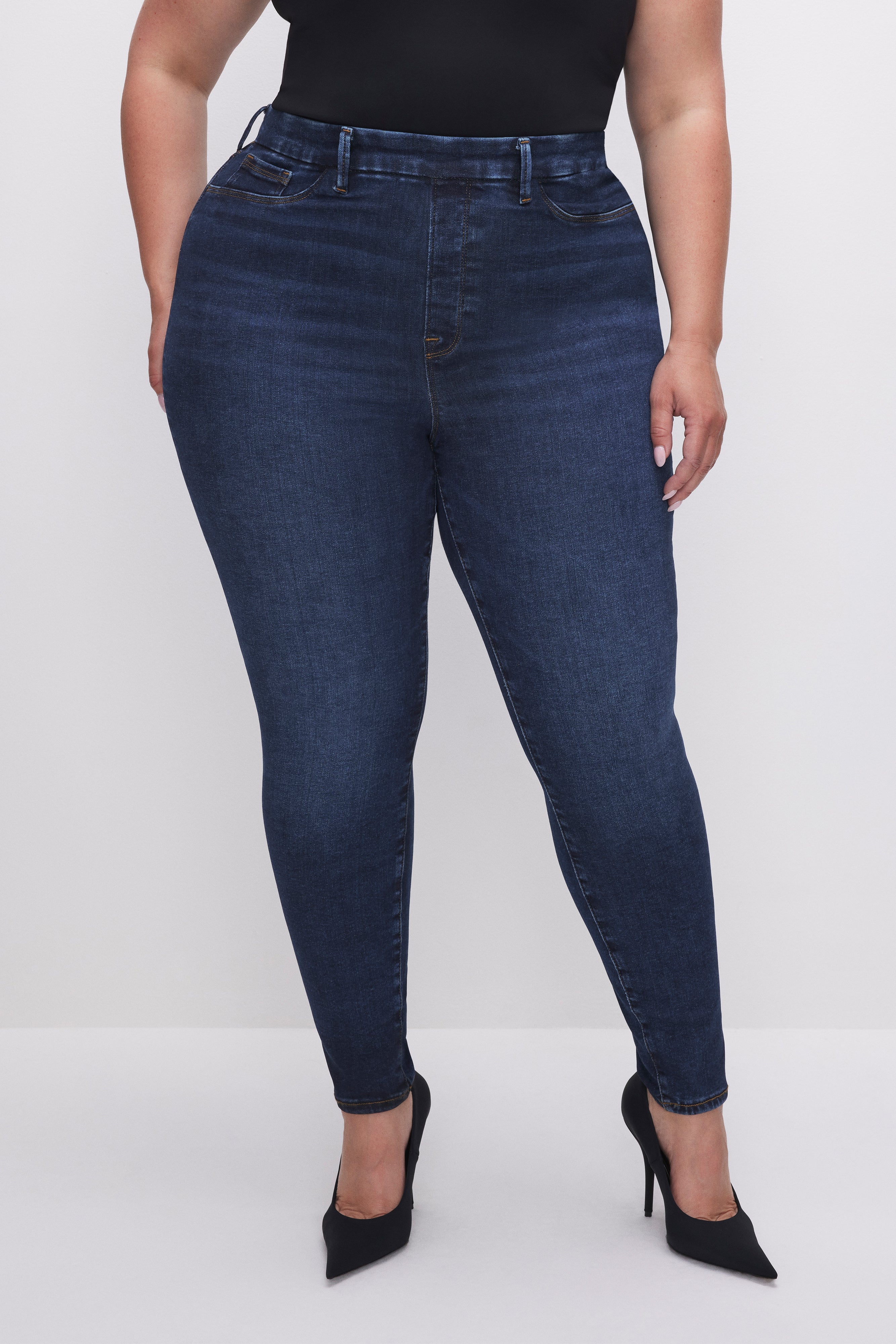 POWER STRETCH PULL-ON SKINNY JEANS GOOD | AMERICAN - INDIGO491