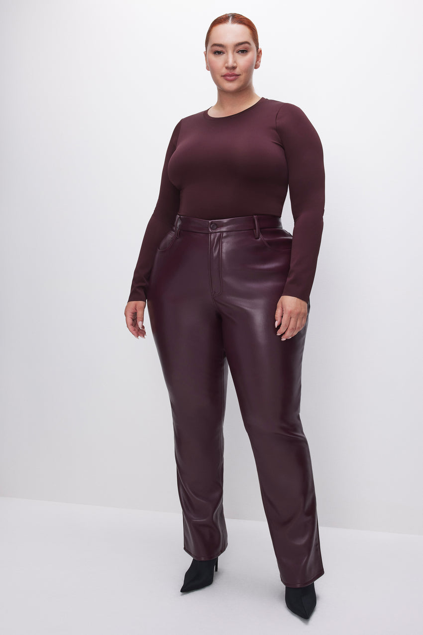 GOOD ICON FAUX LEATHER PANTS | MALBEC003 View 0 - model: Size 16 |