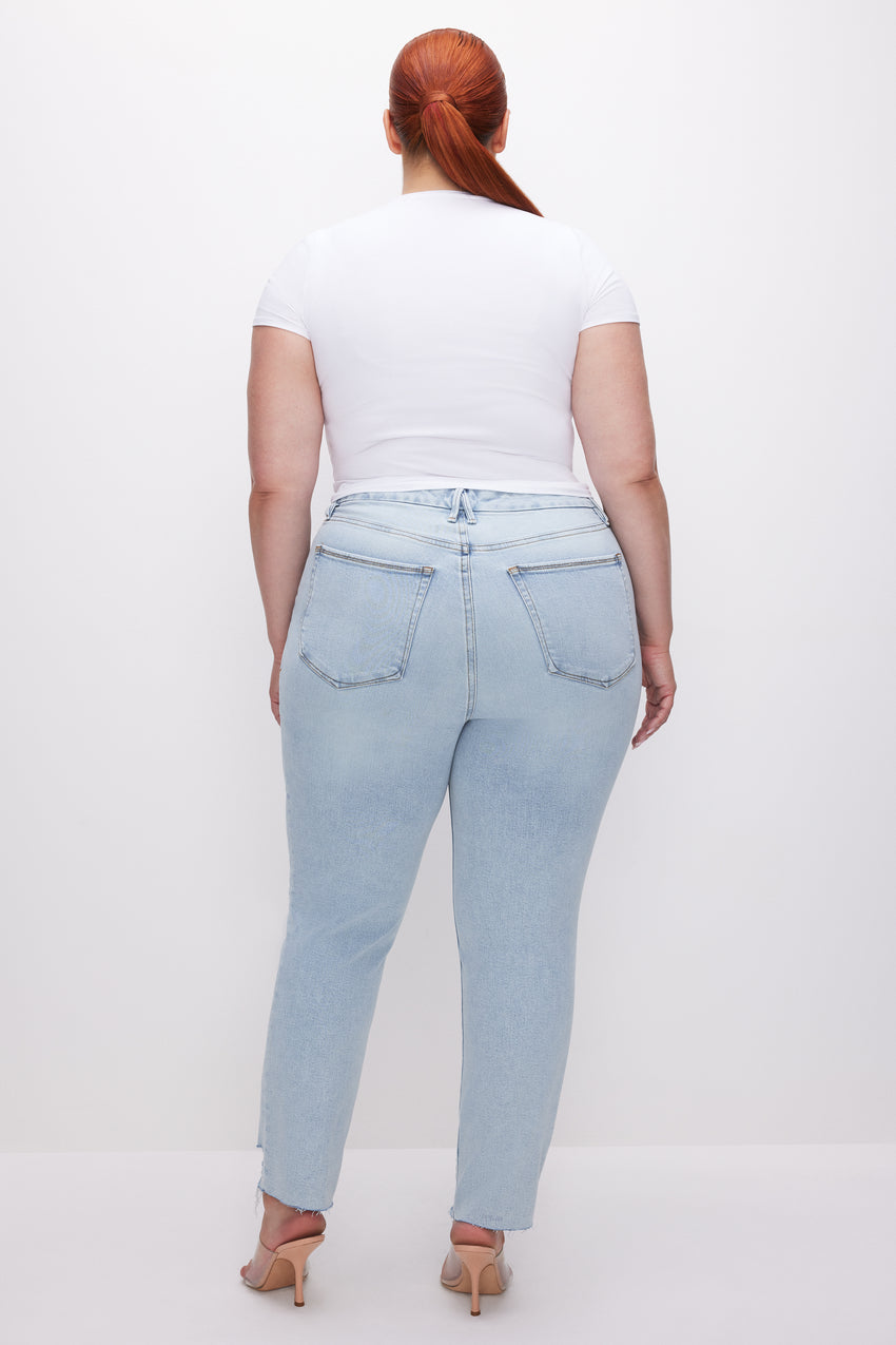 GOOD CLASSIC SLIM STRAIGHT JEANS | BLUE539 View 9 - model: Size 16 |
