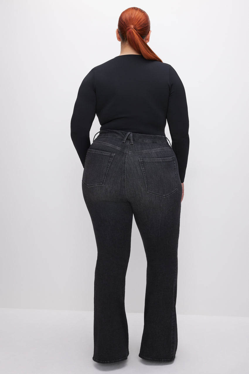 GOOD LEGS FLARE JEANS | BLACK265 View 9 - model: Size 16 |