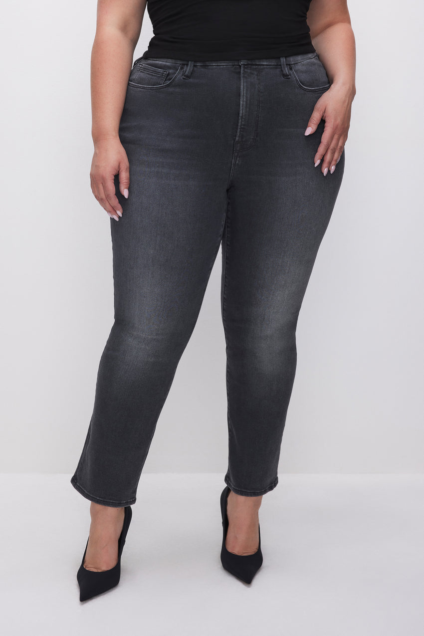 ALWAYS FITS GOOD LEGS STRAIGHT JEANS | BLACK253 View 1 - model: Size 16 |