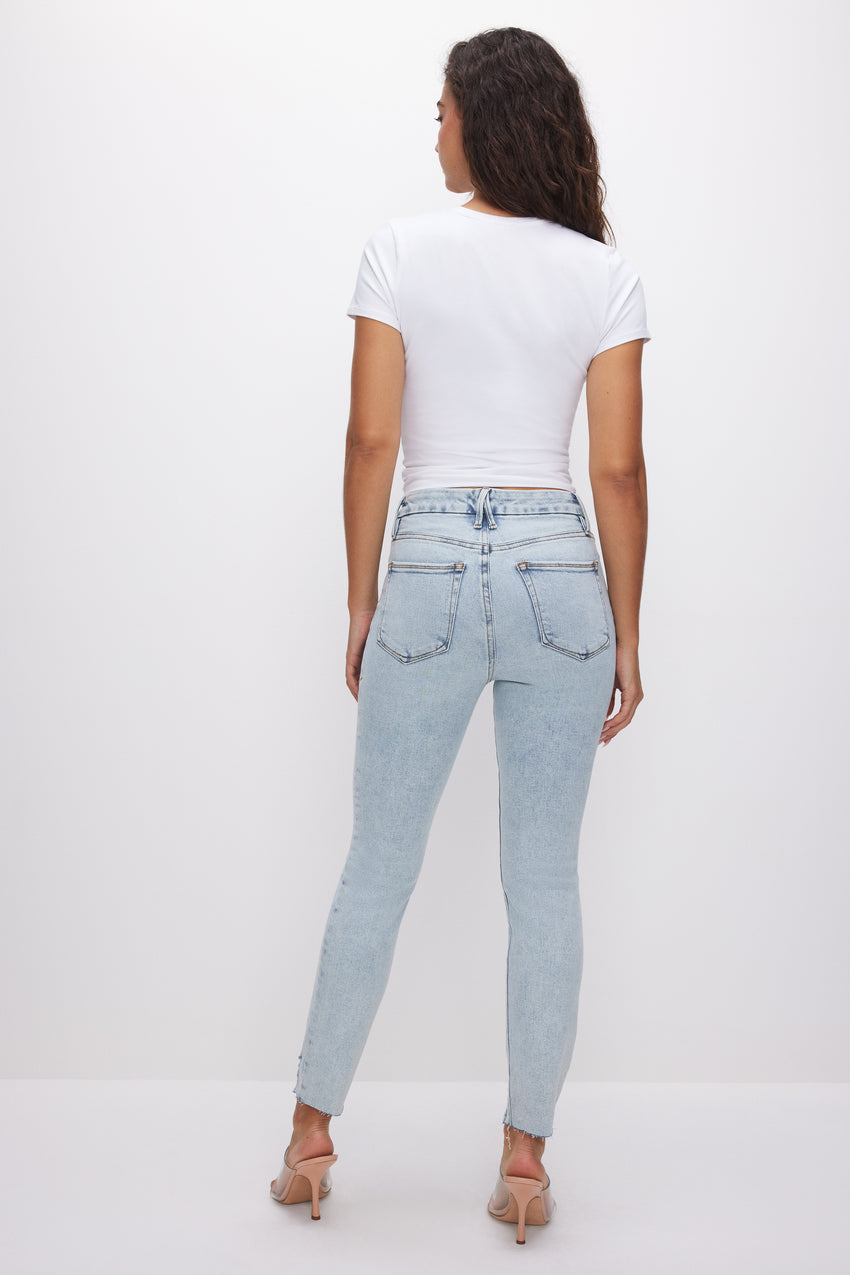 GOOD CLASSIC SLIM STRAIGHT JEANS | BLUE539 View 3 - model: Size 0 |