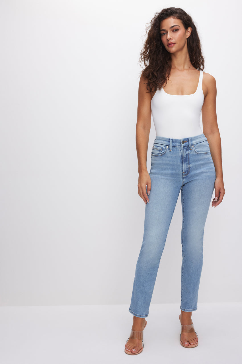 ALWAYS FITS GOOD CLASSIC SLIM STRAIGHT JEANS | INDIGO448 View 2 - model: Size 0 |