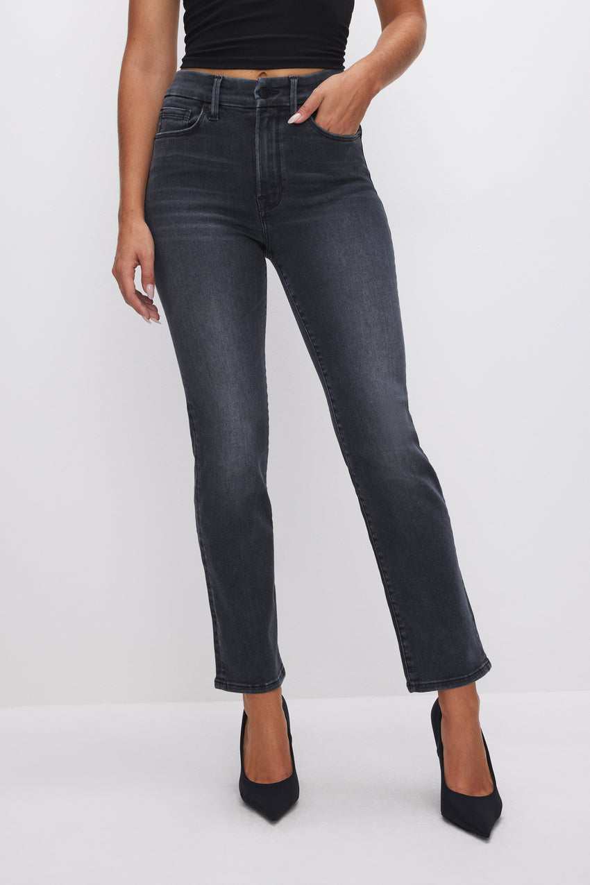 ALWAYS FITS GOOD LEGS STRAIGHT JEANS | BLACK253 - GOOD AMERICAN