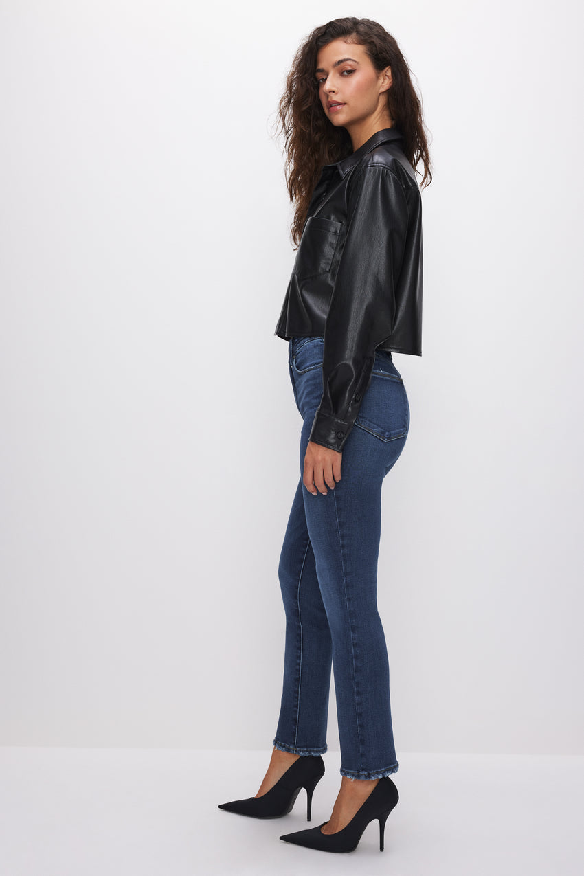 SOFT-TECH GOOD LEGS STRAIGHT JEANS | INDIGO511 View 3 - model: Size 0 |