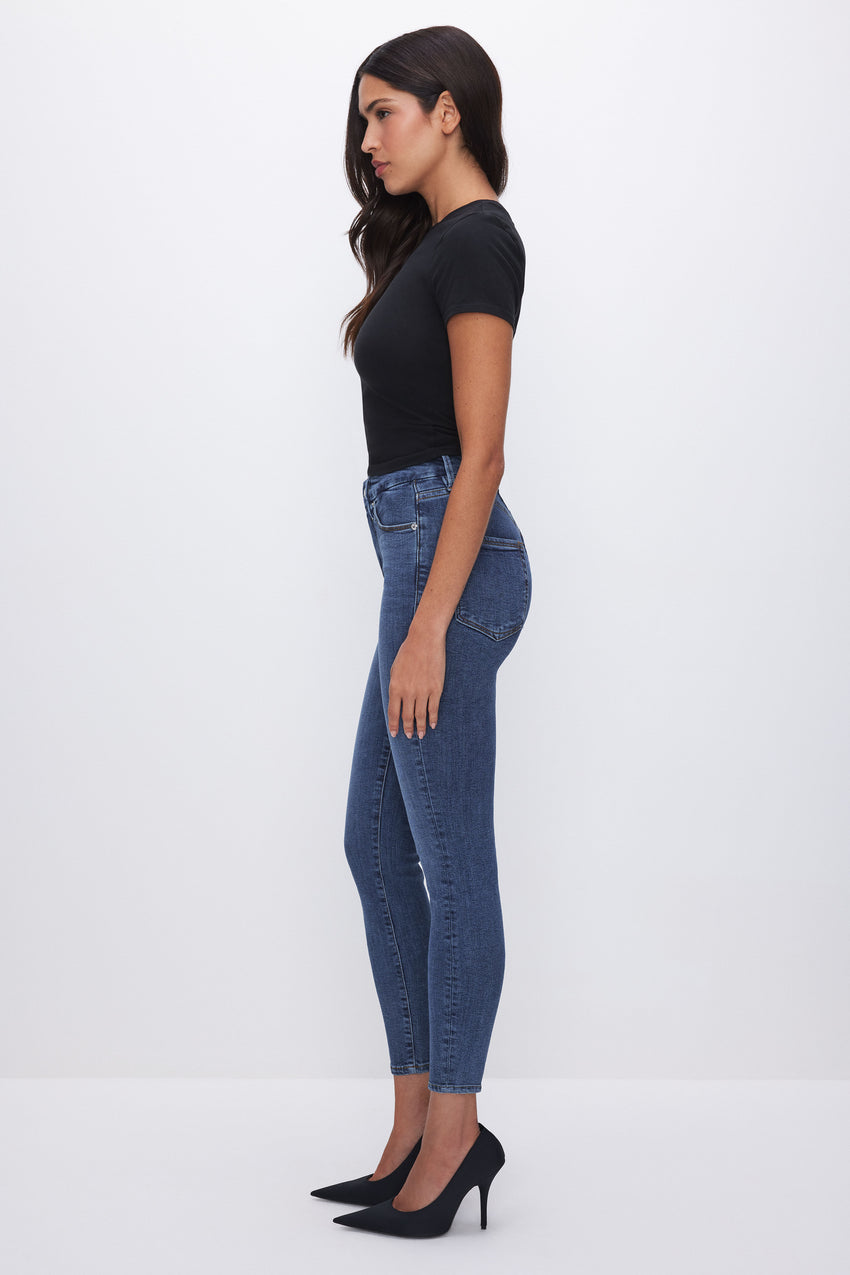 GOOD LEGS SKINNY CROPPED JEANS | BLUE615 View 4 - model: Size 0 |