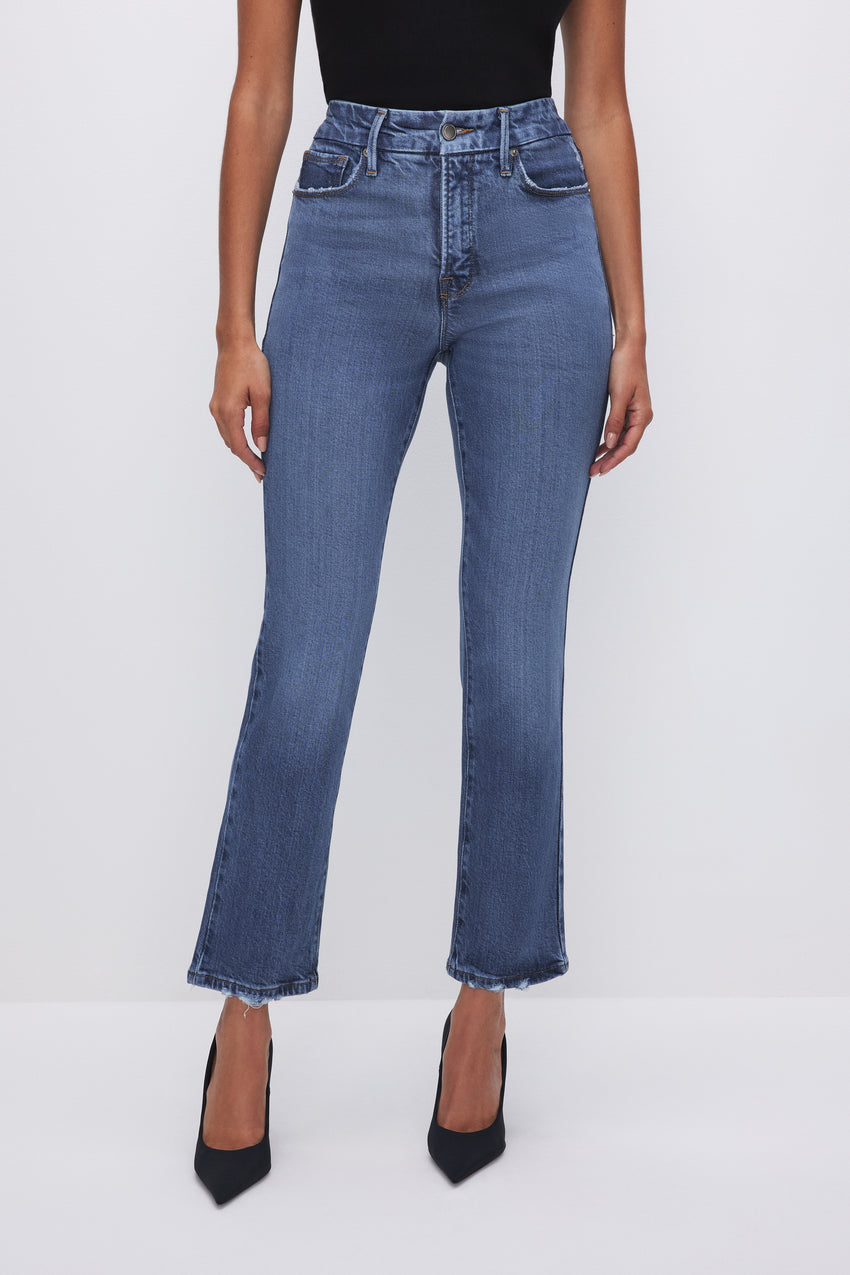 SOFT-TECH GOOD LEGS STRAIGHT JEANS | INDIGO513 View 3 - model: Size 0 |