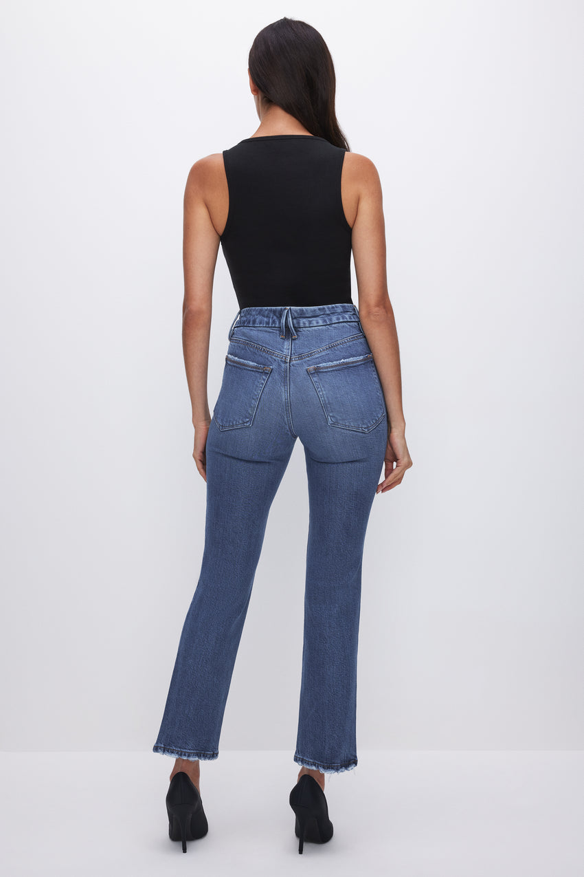 SOFT-TECH GOOD LEGS STRAIGHT JEANS | INDIGO513 View 4 - model: Size 0 |