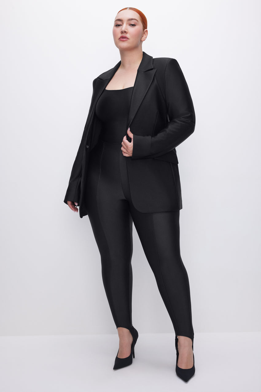 COMPRESSION SHINE SCULPTED BLAZER | BLACK001 View 7 - model: Size 16 |