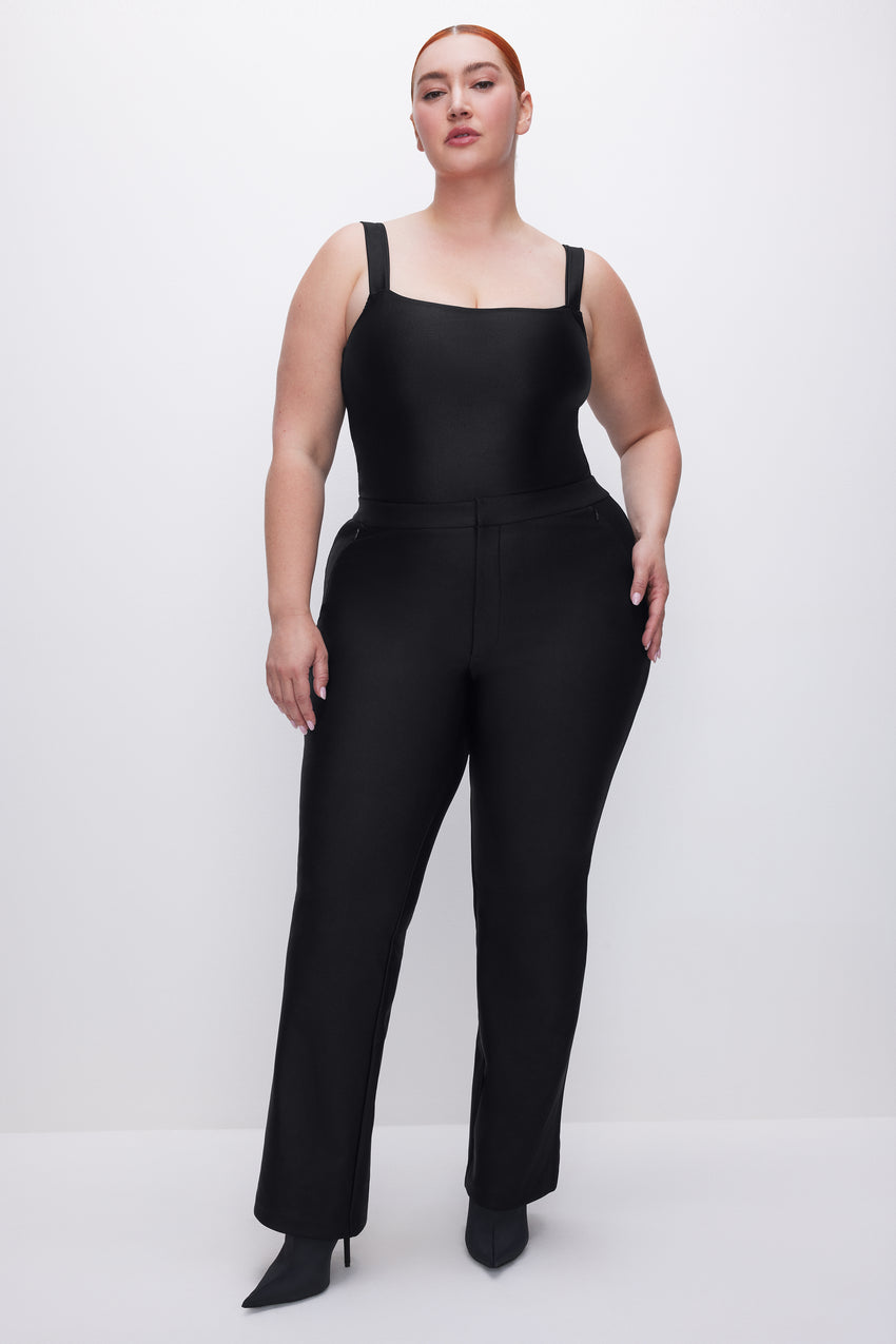 COMPRESSION SHINE BODYSUIT | BLACK001 View 8 - model: Size 16 |