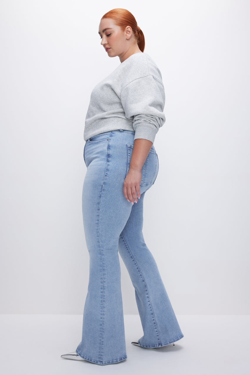 GOOD LEGS FLARE JEANS | INDIGO578 View 7 - model: Size size 16 |