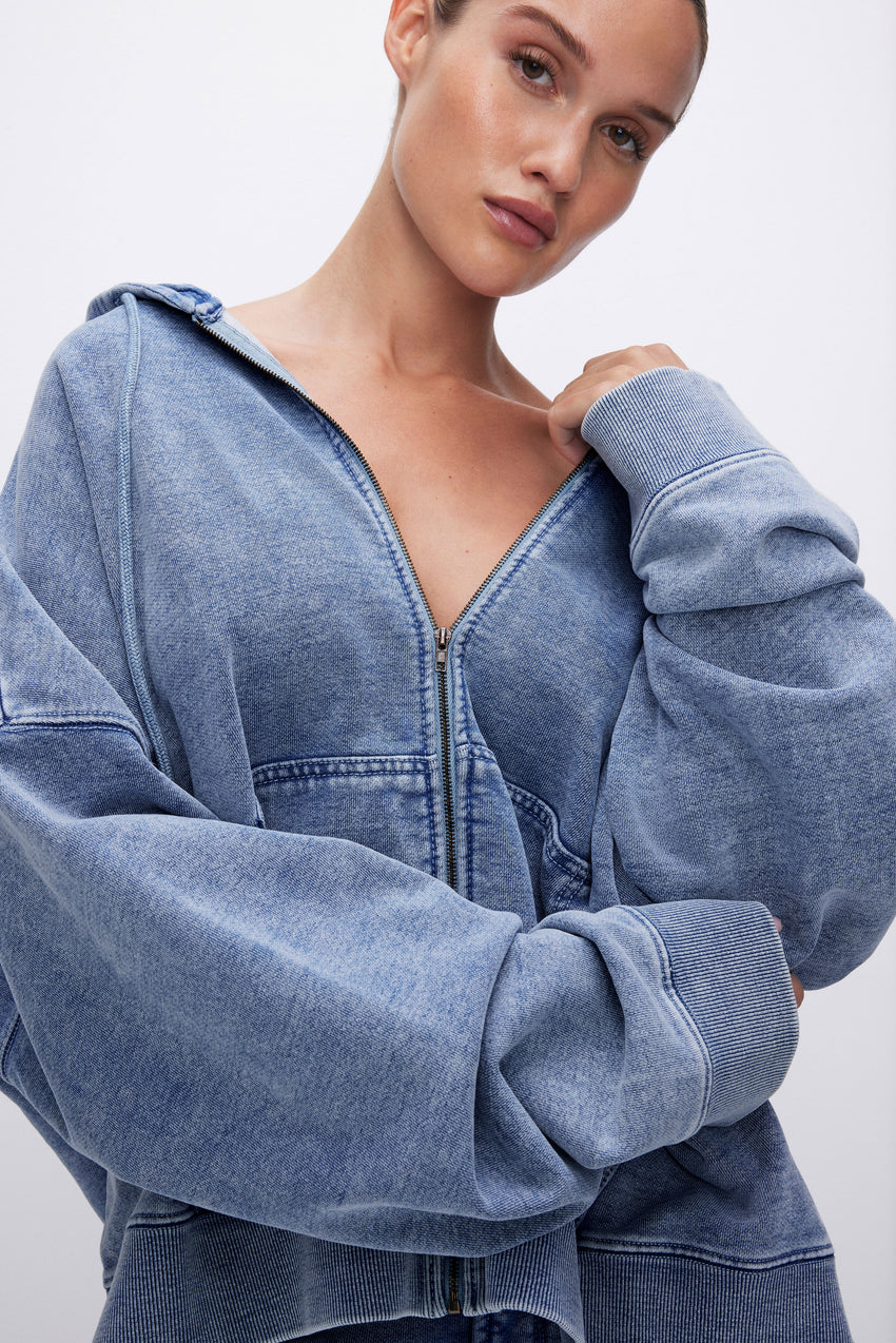 JEANIUS OVERSIZED HOODIE | INDIGO586 View 2 - model: Size 0 |