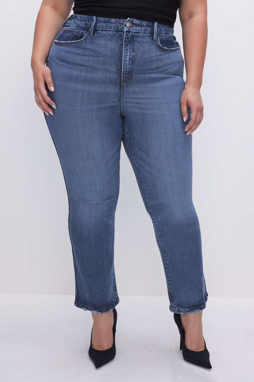 SOFT-TECH GOOD LEGS STRAIGHT JEANS | INDIGO513 View 7 - model: Size 16 |