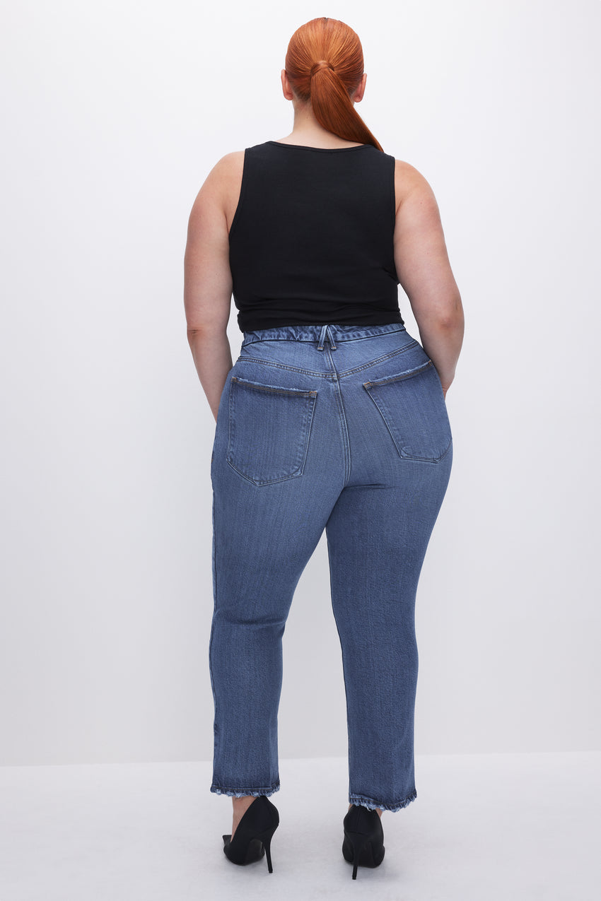 SOFT-TECH GOOD LEGS STRAIGHT JEANS | INDIGO513 View 8 - model: Size 16 |