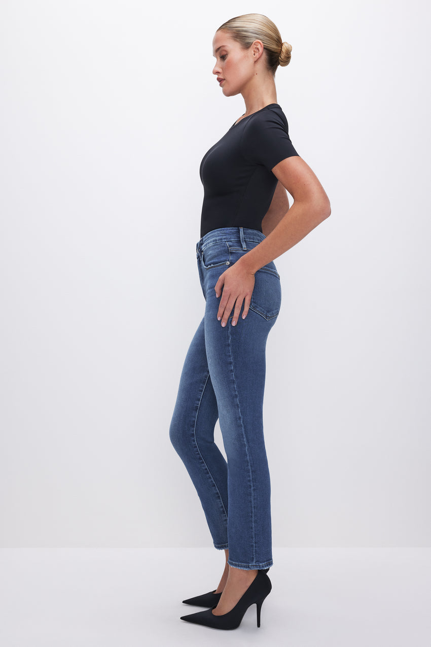 GOOD LEGS STRAIGHT LIGHT COMPRESSION JEANS | INDIGO271 View 7 - model: Size 0 |