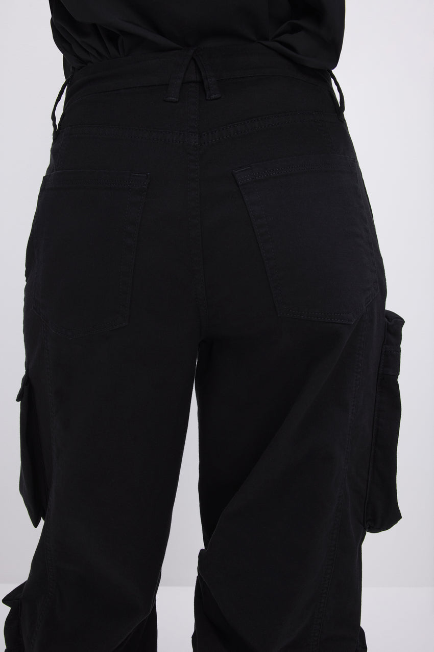 TWILL CARGO PANTS | BLACK001 View 9 - model: Size 0 |
