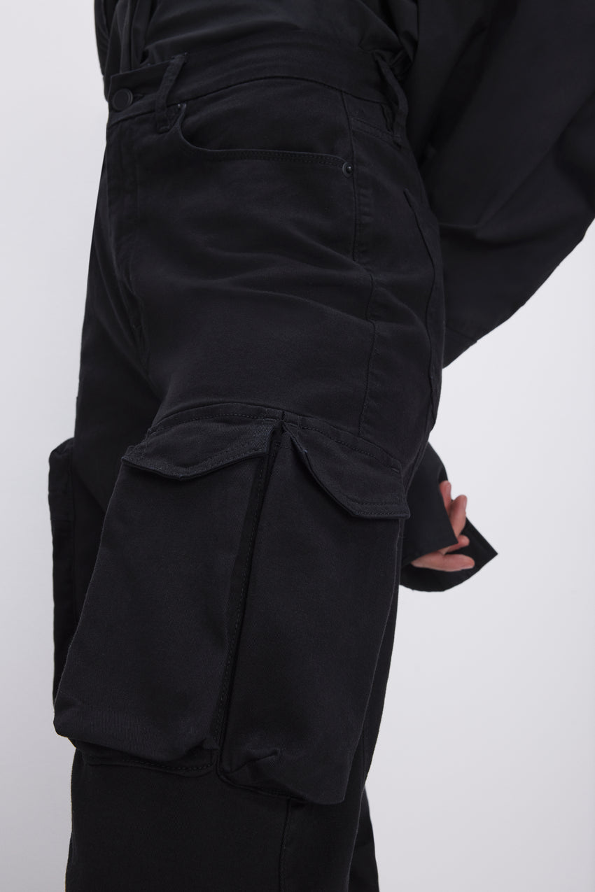 TWILL CARGO PANTS | BLACK001 View 10 - model: Size 0 |