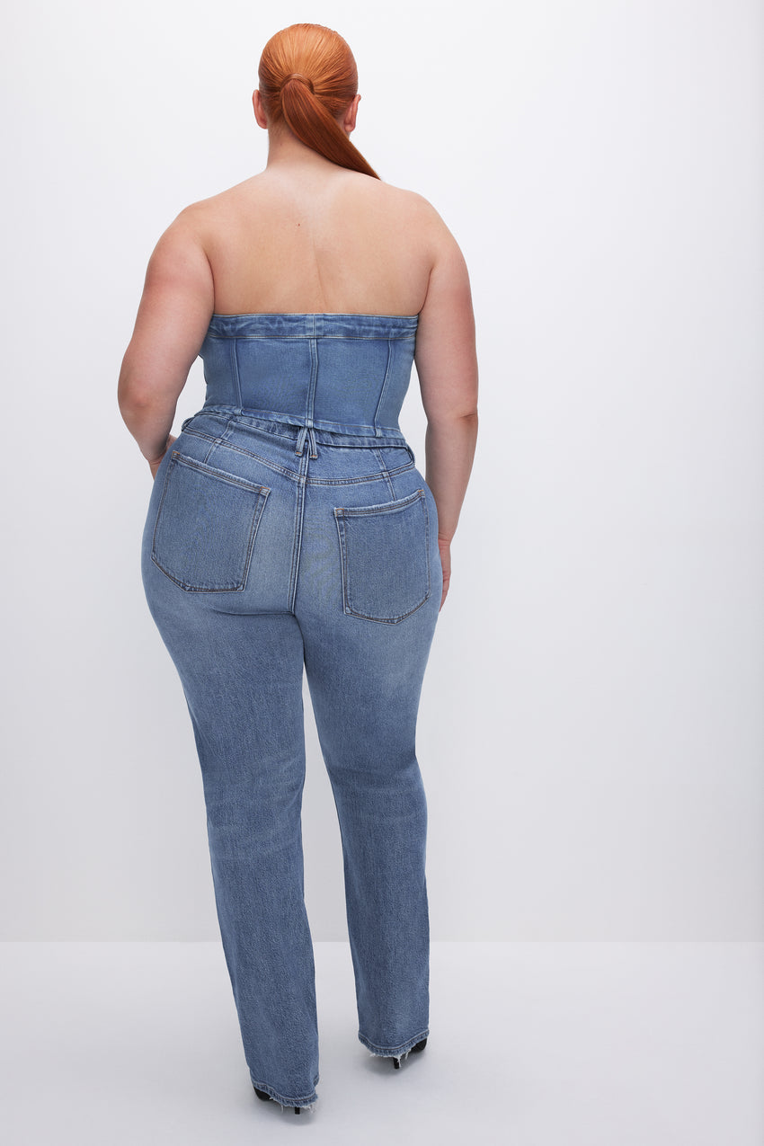 GOOD ICON STRAIGHT JEANS | INDIGO575 View 6 - model: Size 16 |