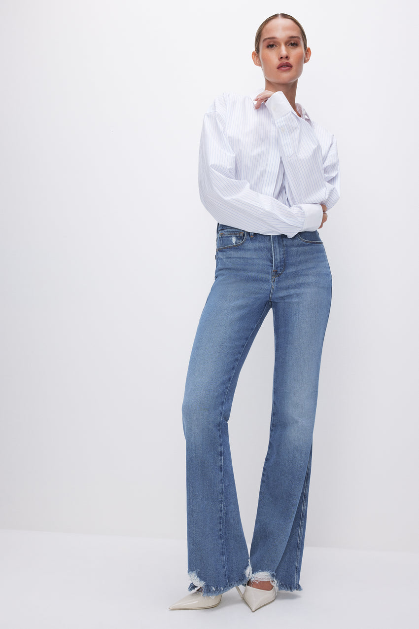 GOOD CURVE BOOTCUT JEANS | INDIGO631 View 3 - model: Size 0 |