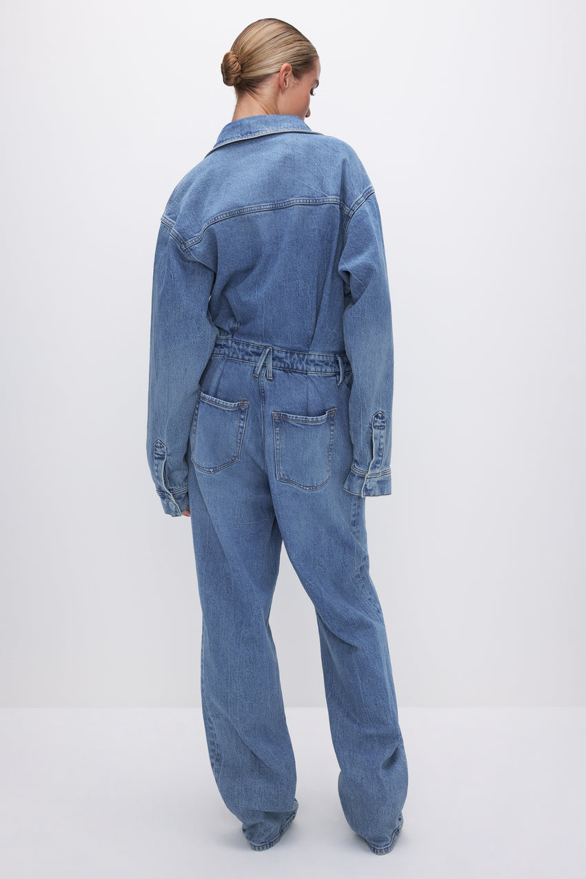 OVERSIZED DENIM JUMPSUIT | INDIGO599 View 6 - model: Size 0 |