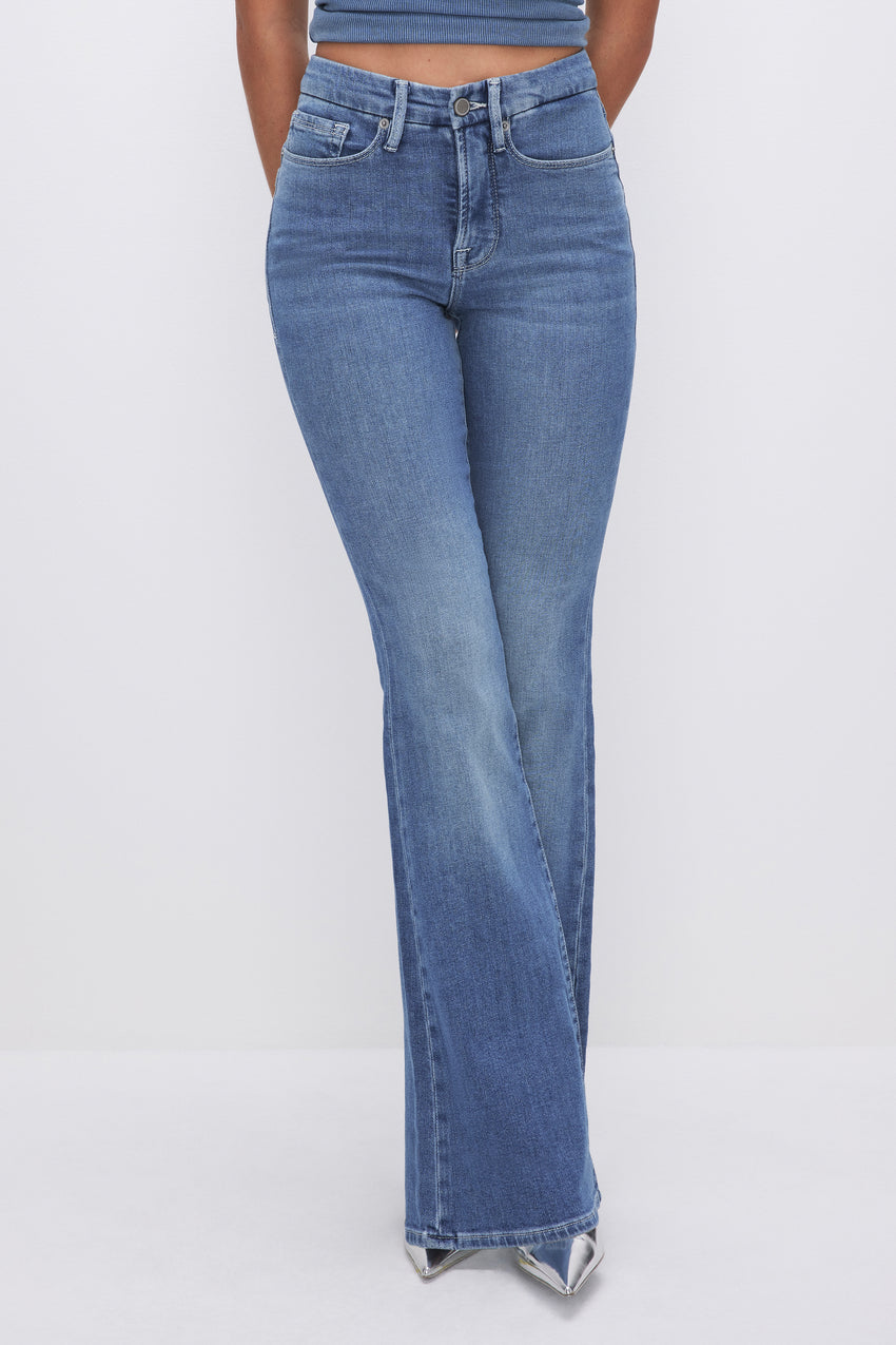 Encouragingly - High Rise Step Hem Kick Flare Jeans