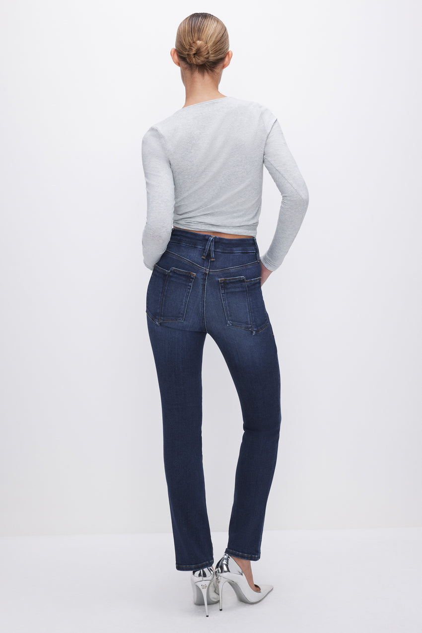 Straight Classic Stretchy Jeans – BlackEGO