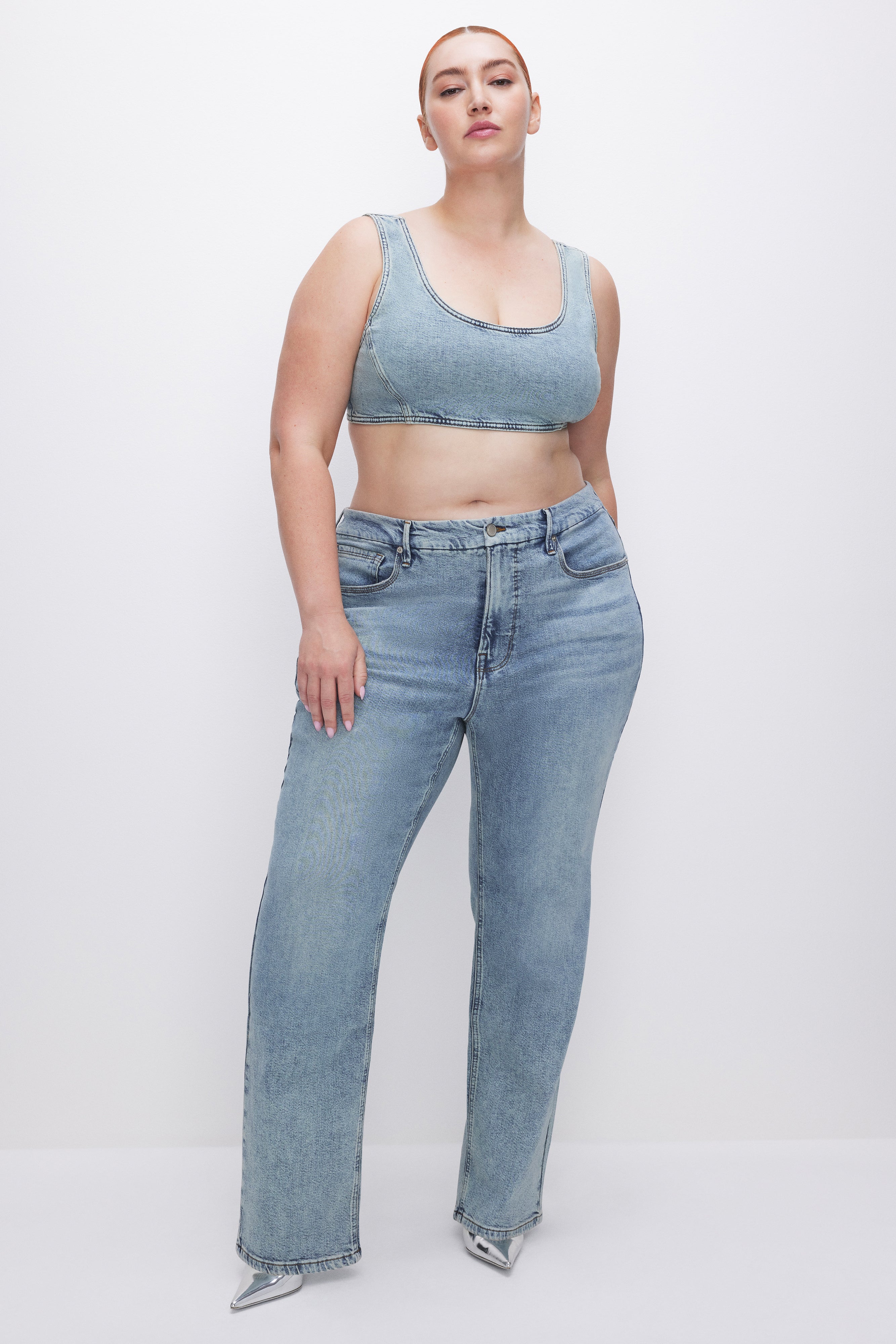 CROP BRA TOP  BLUE690 - GOOD AMERICAN