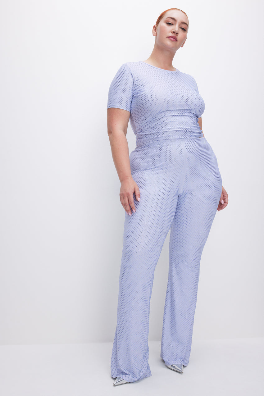SMOOTH MATTE CRYSTAL PULL-ON FLARES | GLASS001 View 5 - model: Size 16 |