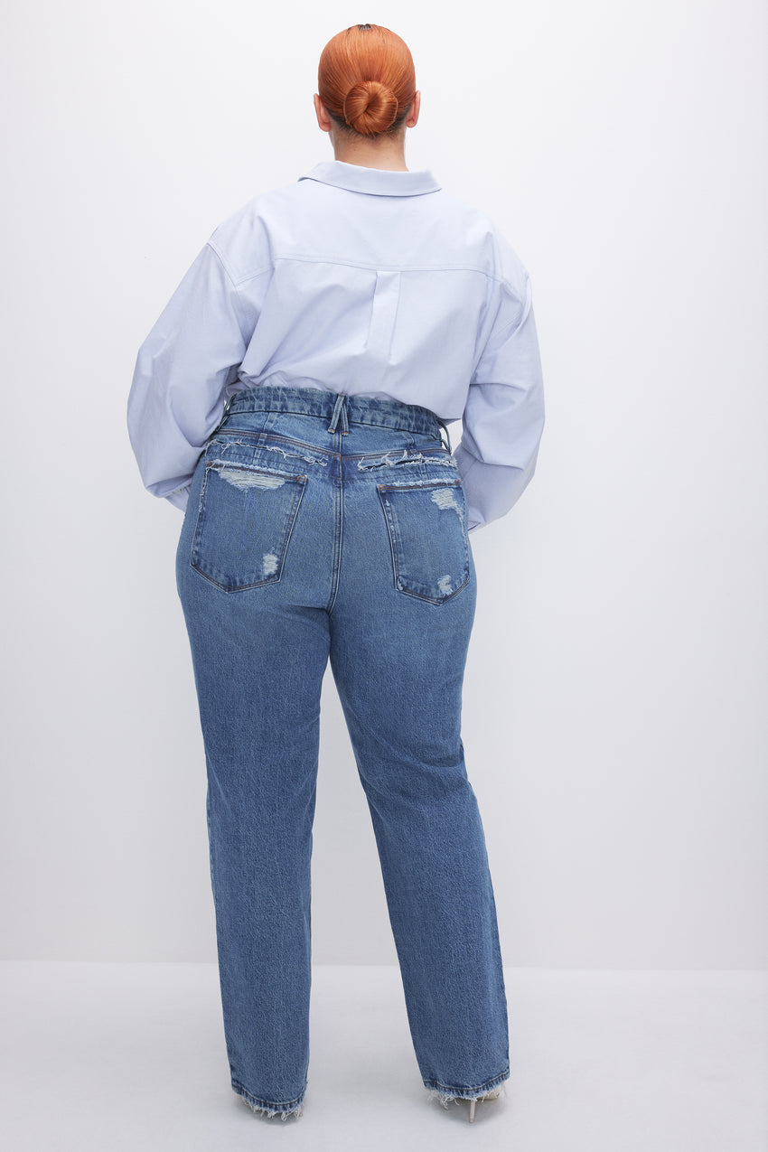 GOOD '90s RELAXED JEANS | INDIGO633 View 5 - model: Size 16 |