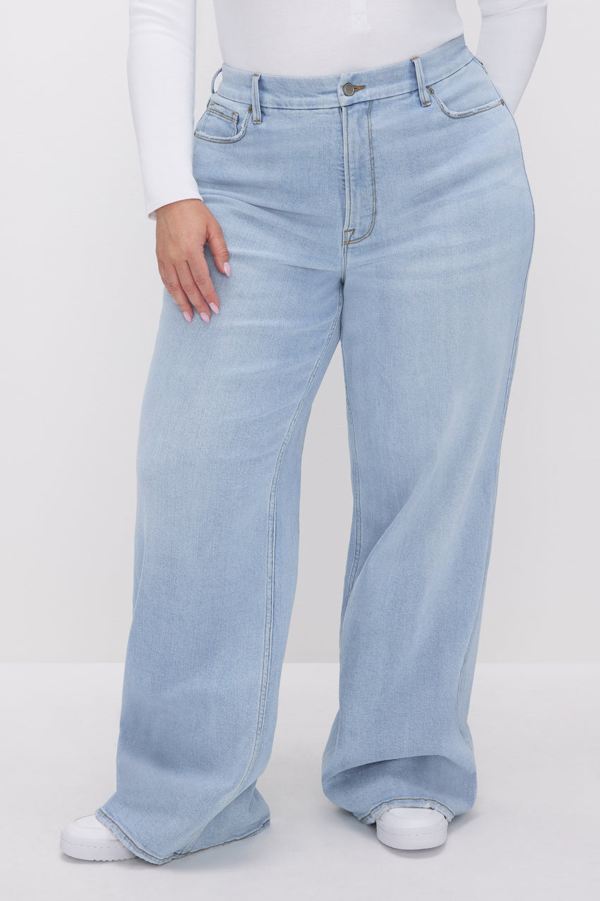 GOOD SKATE WIDE LEG JEANS | INDIGO634 View 8 - model: Size 16 |