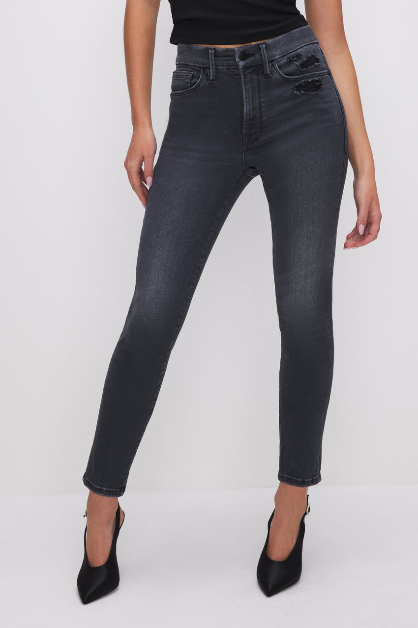 ALWAYS FITS GOOD LEGS SKINNY CROPPED JEANS | BLACK325 - GOOD AMERICAN