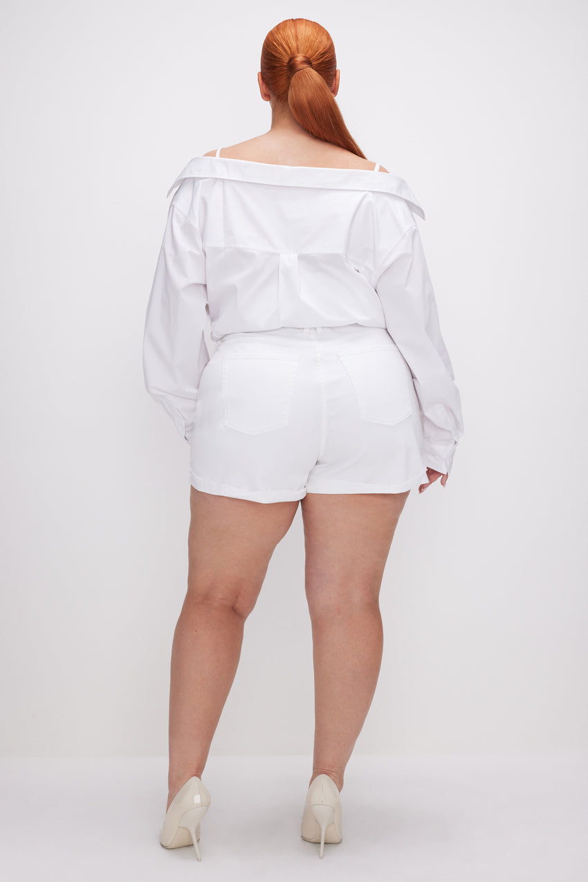 GOOD GIRLFRIEND SHORTS | WHITE001 View 8 - model: Size 16 |